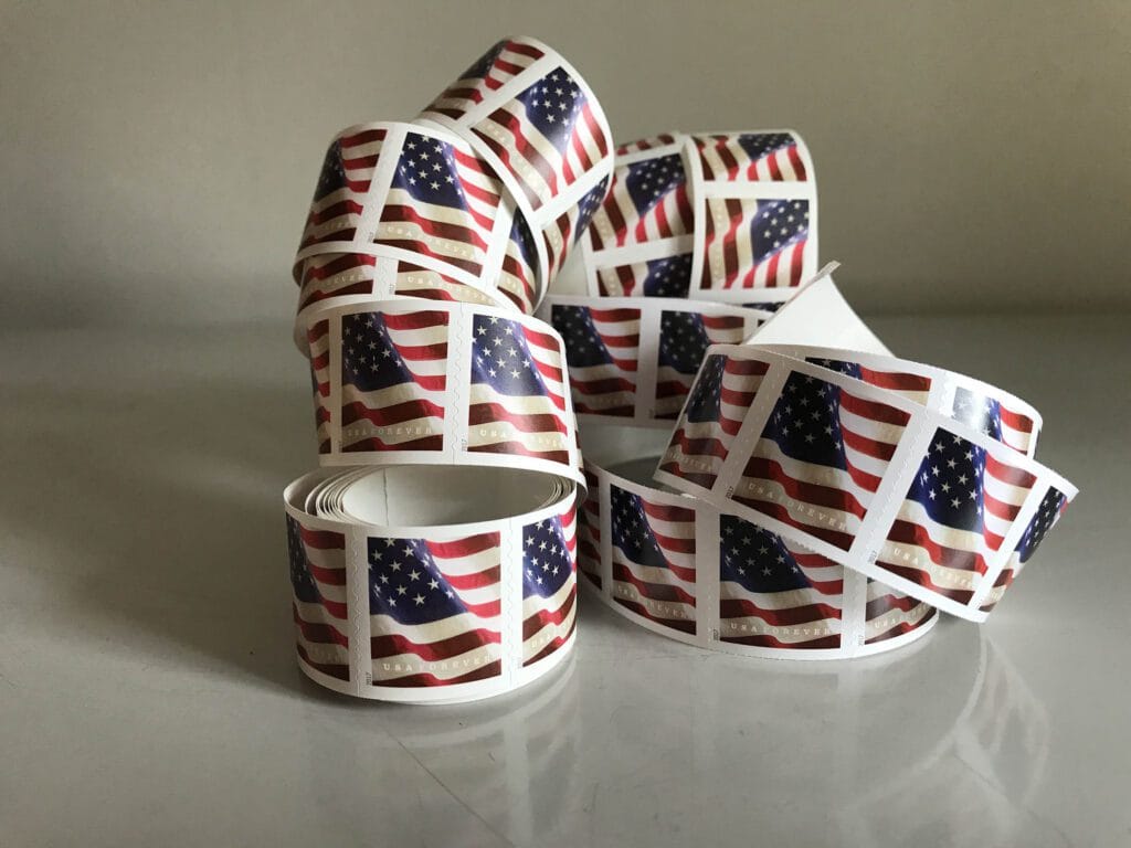 roll of stamps for political campaign postage